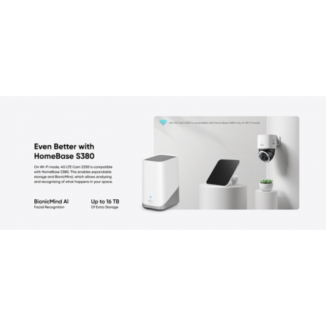 Eufy S330 - Network surveillance camera - pan  /  tilt - outdoor - dust resistant  /  water resistant - colour (Day&Night) - 4K - audio - wireless - Wi-Fi - 4G - 6