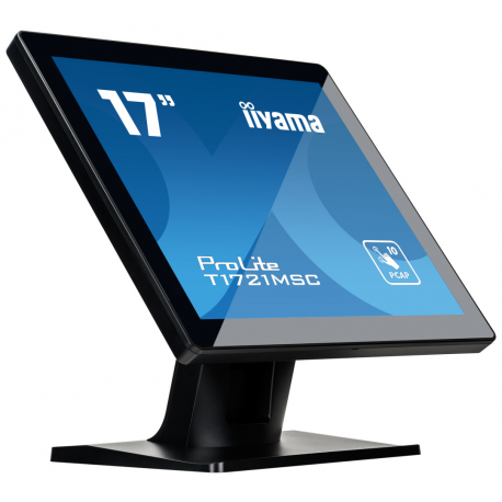 iiyama ProLite T1721MSC-B2 - LED monitor - 17" - touchscreen - 1280 x 1024 SXGA @ 75 Hz - TN - 250 cd / m² - 1000:1 - 5 ms - HDMI, VGA - speakers - black bezel with matte finish - 2
