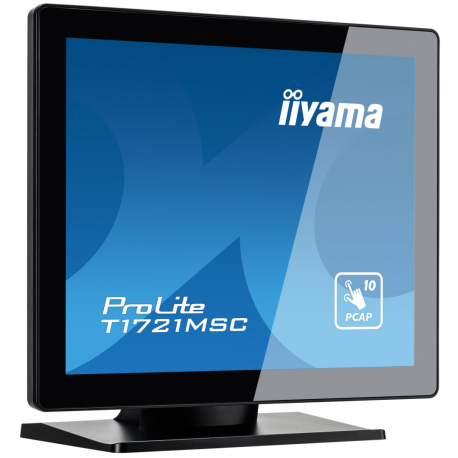 iiyama ProLite T1721MSC-B2 - LED monitor - 17" - touchscreen - 1280 x 1024 SXGA @ 75 Hz - TN - 250 cd / m² - 1000:1 - 5 ms - HDMI, VGA - speakers - black bezel with matte finish - 3