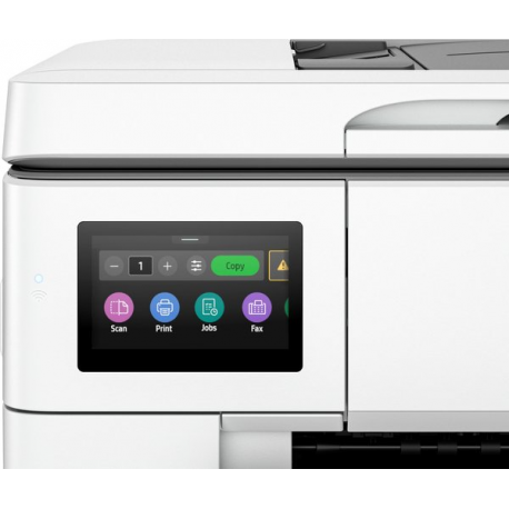 HP Officejet Pro 9730e Wide Format All-in-One - Multifunction printer - colour - ink-jet - A3 / Ledger (297 x 432 mm) (original) - A3 (media) - up to 18 ppm (copying) - up to 22 ppm (printing) - 250 sheets - USB 2.0, LAN, USB 2.0 host, Wi-Fi(ac), Bluetooth - cement - 2