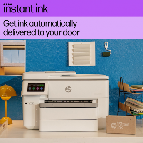 HP Officejet Pro 9730e Wide Format All-in-One - Multifunction printer - colour - ink-jet - A3 / Ledger (297 x 432 mm) (original) - A3 (media) - up to 18 ppm (copying) - up to 22 ppm (printing) - 250 sheets - USB 2.0, LAN, USB 2.0 host, Wi-Fi(ac), Bluetooth - cement - 16