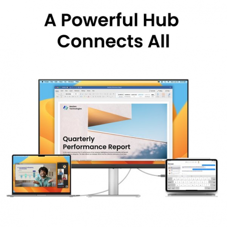 BenQ MA320U - LED monitor - 32" (31.5" viewable) - 3840 x 2160 4K UHD (2160p) @ 60 Hz - IPS - 600 cd/m² - 1300:1 - DisplayHDR 600 - 5 ms - 2xHDMI, USB-C - speakers - silver - 1