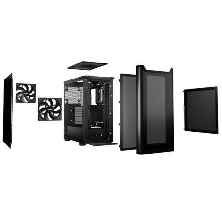 be quiet! Pure Base 501 Airflow - Midi-tower - ATX - no power supply (ATX / PS/2) - black - USB/Audio - 2