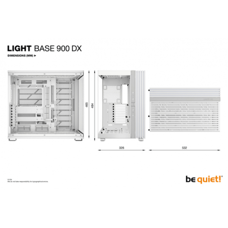 be quiet! Light Base 900 DX - FT - extended ATX - windowed side panel (glass) - no power supply (ATX / PS/2) - white - USB/Audio - 4