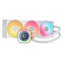 CORSAIR iCUE Link TITAN 360 RX LCD - Processor liquid cooling system  - Radiator Size:  360 mm - (for: LGA1851, LGA1700, AM5, AM4) - copper - 120 mm - white