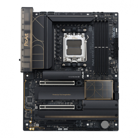 ASUS ProArt X870E-CREATOR WIFI - Motherboard - ATX - Socket AM5 - AMD X870E Chipset - USB4, USB-C 3.2 Gen 2x2, USB 3.2 Gen 2, USB 3.2 Gen 1 - Wi-Fi 7, 10 Gigabit LAN, Bluetooth - onboard graphics (CPU required) - HD Audio (8-channel) - 3