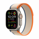 Apple Watch Ultra 2 - 49 mm - titanium - smart watch with Trail Loop - nylon weave - orange / beige - band size: M / L - 64 GB - Wi-Fi, LTE, UWB, Bluetooth - 4G - 61.4 g