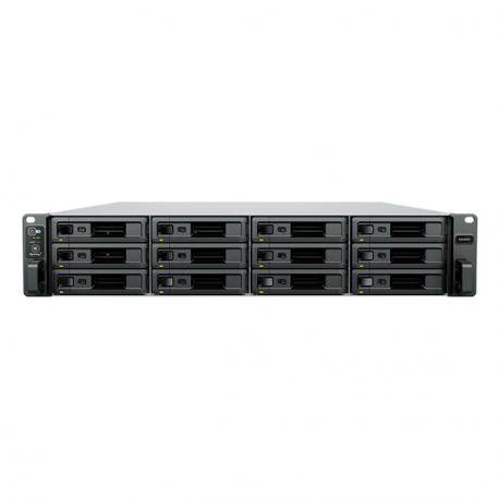Synology SA3400D - NAS server - 12 bays - rack-mountable - SAS - RAID RAID 0, 1, 5, 6, 10, JBOD, 5 hot spare, 6 hot spare, 10 hot spare, 1 hot spare, RAID F1, F1 hot spare - RAM 16 GB - Gigabit Ethernet  /  10 Gigabit Ethernet - iSCSI support - 2U - 0