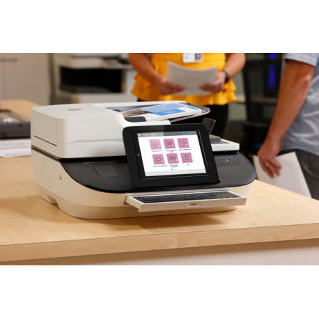 HP Digital Sender Flow 8500 fn2 - Document scanner - flatbed: CCD / ADF: CIS - Duplex - 216 x 864 mm - 600 dpi - up to 100 ppm (mono) / up to 100 ppm (colour) - ADF (150 sheets) - up to 10000 scans per day - USB 2.0, Gigabit LAN, USB 2.0 (Host) - 7