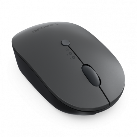 Lenovo Multi-Device - X9 Edition - mouse - right and left-handed - optical - 4 buttons - wireless - 2.4 GHz, Bluetooth 5.0 - USB-C wireless receiver - thunder gray (top), thunder black (bottom) - brown box - 4