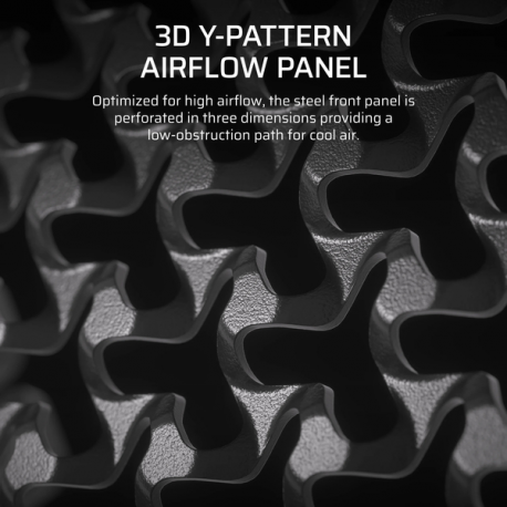 CORSAIR FRAME 4000D - Mid tower - extended ATX - windowed side panel (tempered glass) - no power supply (ATX) - black - USB/Audio - 9