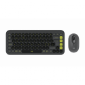 Logitech POP Icon Combo - Keyboard and mouse set - wireless - Bluetooth LE - QWERTY - Nordic (Danish / Finnish / Norwegian / Swedish) - graphite, green