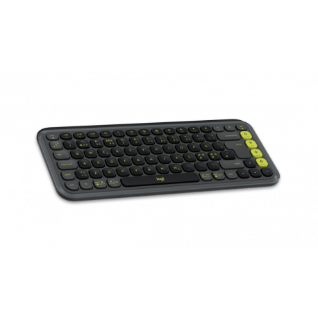 Logitech POP Icon Combo - Keyboard and mouse set - wireless - Bluetooth LE - QWERTY - Nordic (Danish / Finnish / Norwegian / Swedish) - graphite, green - 2