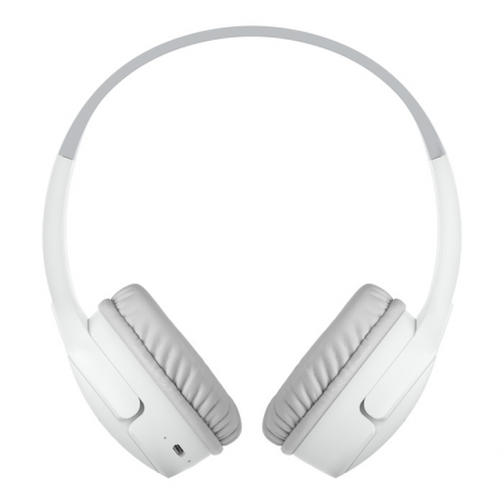 Belkin SoundForm Mini - Headphones with mic - on-ear - Bluetooth - wireless, wired - 3.5 mm jack - white - 1