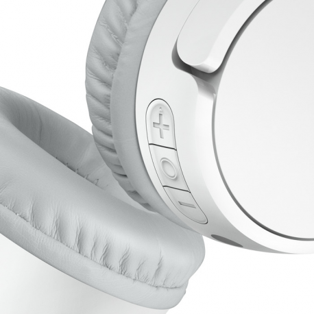 Belkin SoundForm Mini - Headphones with mic - on-ear - Bluetooth - wireless, wired - 3.5 mm jack - white - 3