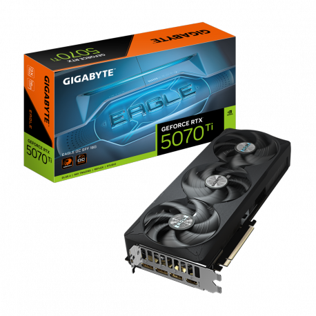 Gigabyte GeForce RTX 5070 Ti EAGLE OC SFF 16G - Graphics card - GeForce RTX 5070 Ti - 16 GB GDDR7 - PCI Express 5.0 - 3 x DisplayPort, HDMI - 0