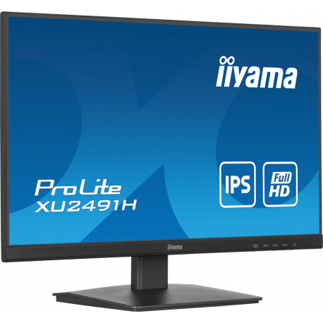 iiyama ProLite XU2491H-B1 - LED monitor - 24" (23.8" viewable) - 1920 x 1080 Full HD (1080p) @ 100 Hz - IPS - 300 cd/m² - 1300:1 - 0.5 ms - HDMI, DisplayPort - matte, black - 2