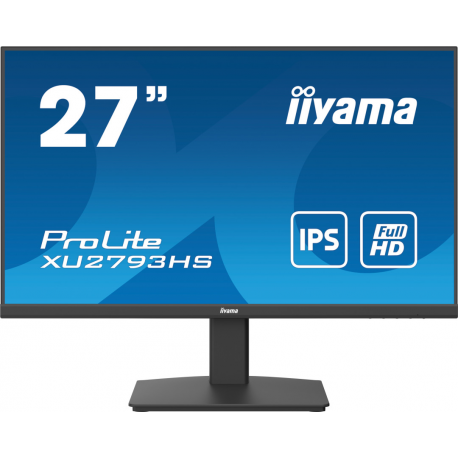iiyama ProLite XU2793HS-B7 - LED monitor - 27" - 1920 x 1080 Full HD (1080p) @ 100 Hz - IPS - 300 cd / m² - 1300:1 - 1 ms - HDMI, DisplayPort - speakers - black, matte - 1