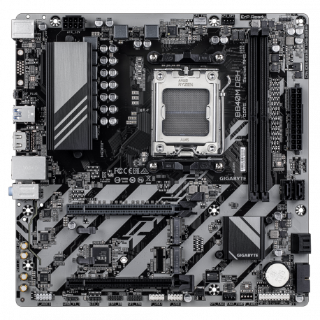 Gigabyte B840M D2H - Motherboard - micro ATX - Socket AM5 - AMD B840 Chipset - USB 3.2 Gen 1 - 2.5 Gigabit LAN - onboard graphics (CPU required) - HD Audio (8-channel) - 1