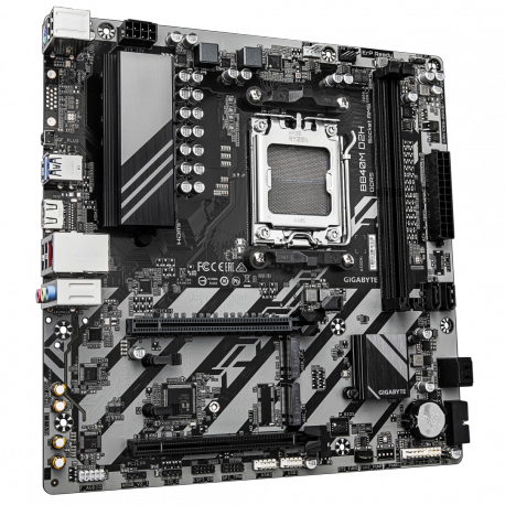 Gigabyte B840M D2H - Motherboard - micro ATX - Socket AM5 - AMD B840 Chipset - USB 3.2 Gen 1 - 2.5 Gigabit LAN - onboard graphics (CPU required) - HD Audio (8-channel) - 2
