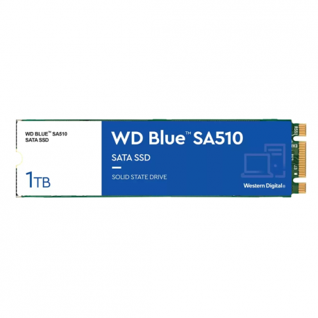 WD Blue SA510 WDS100T3B0B-00AXS0 - SSD - 1 TB - internal - M.2 2280 - SATA 6Gb/s - 0