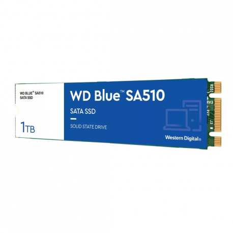 WD Blue SA510 WDS100T3B0B-00AXS0 - SSD - 1 TB - internal - M.2 2280 - SATA 6Gb/s - 1