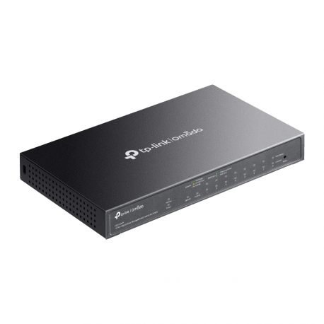 TP-Link Omada ES210GMP V1 - Switch - Managed - 8 x 10 / 100 / 1000 (PoE+) + 1 x 10 / 100 / 1000 + 1 x combo Gigabit SFP / RJ-45 (uplink) - desktop, wall-mountable - PoE+ (123 W) - 3