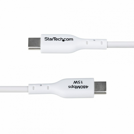 StarTech.com 3ft (1m) White USB-A to USB-C Charging Cable / Cord, M / M - USB cable - USB (M) to 24 pin USB-C (M) - USB 2.0 - 3 A - 1 m - charge and sync, halogen-free, passive, USB Fast Charge (15W) - white - 4