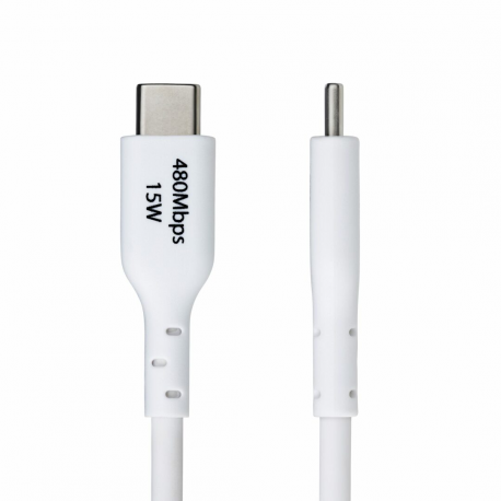 StarTech.com 2m (6.6ft) White USB-A to USB-C Charging Cable / Cord, M / M - USB cable - USB (M) to 24 pin USB-C (M) - USB 2.0 - 3 A - 2 m - charge and sync, halogen-free, passive, USB Fast Charge (15W) - white - 2