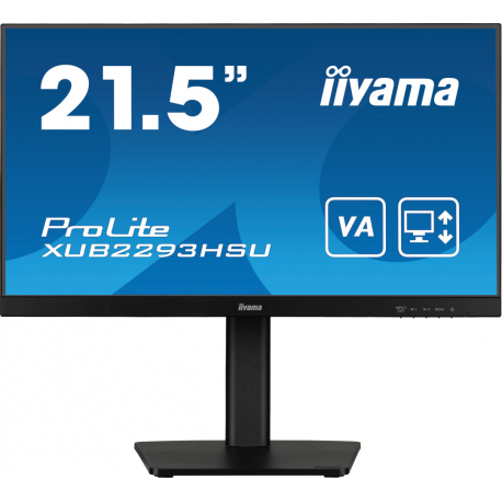 iiyama ProLite XUB2293HSU-B7 - LED monitor - 21.5" - 1920 x 1080 Full HD (1080p) @ 100 Hz - IPS - 300 cd/m² - 1000:1 - 1 ms - HDMI, DisplayPort - speakers - matte, black - 0