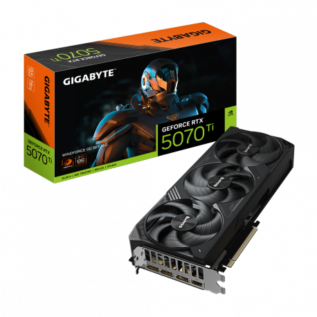 Gigabyte GeForce RTX 5070 Ti WINDFORCE OC SFF 16G - Graphics card - GeForce RTX 5070 Ti - 16 GB GDDR7 - PCI Express 5.0 - 3 x DisplayPort, HDMI - 0