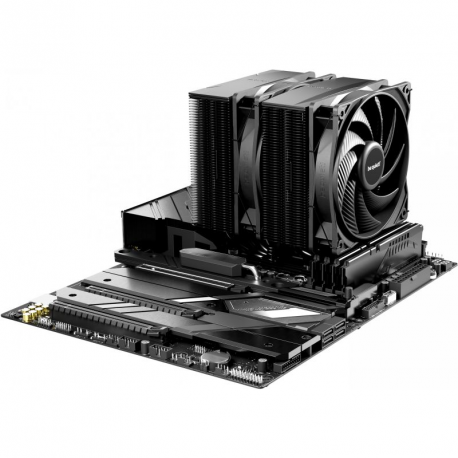 be quiet! Pure Rock Pro 3 - Processor cooler - (for: LGA1150, LGA1151, LGA1155, LGA1200, LGA1700, LGA1851, AM4, AM5) - copper base and nickel plated aluminium fins - 120 mm - black - 3