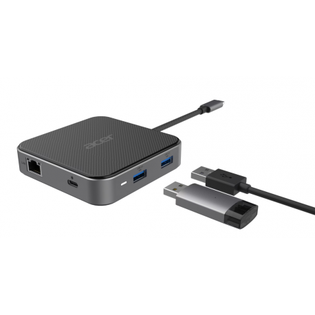 Acer 7-In-1 - Docking station - USB-C - HDMI, DP - 10Mb LAN - 1
