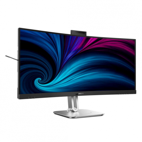 Philips 34B2U6603CH - 6000 Series - LED monitor - curved - 34" - 3440 x 1440 WQHD @ 120 Hz - VA - 550 cd/m² - 4000:1 - DisplayHDR 400 - 4 ms - Thunderbolt 4, 2xHDMI, DisplayPort - speakers - charcoal - 6