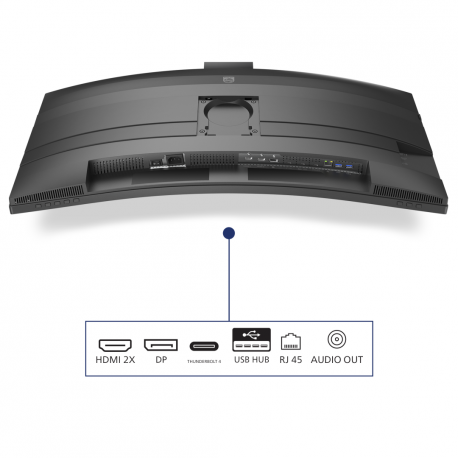 Philips 34B2U6603CH - 6000 Series - LED monitor - curved - 34" - 3440 x 1440 WQHD @ 120 Hz - VA - 550 cd/m² - 4000:1 - DisplayHDR 400 - 4 ms - Thunderbolt 4, 2xHDMI, DisplayPort - speakers - charcoal - 9