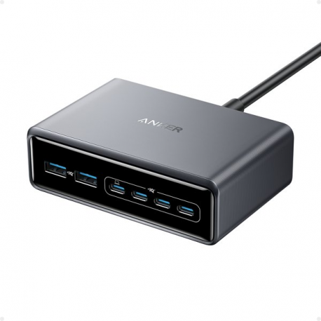 Anker Prime - Power adapter - GaN - 200 Watt - 5 A - 6 output connectors (4 x USB-C, 2 x USB) - 0