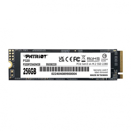 Patriot P320 - SSD - 256 GB - internal - M.2 2280 - PCIe 3.0 x4 (NVMe) - 0