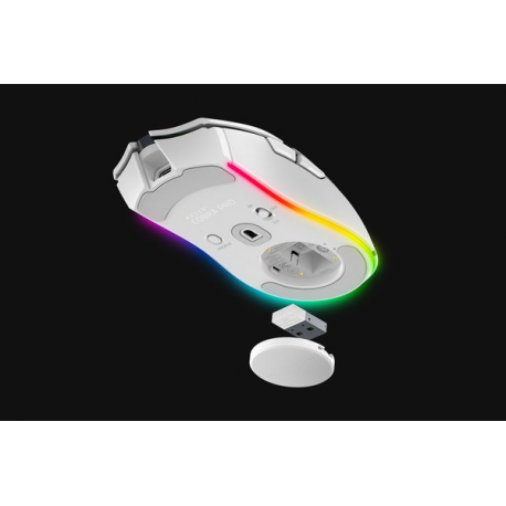 Razer Cobra Pro - Mouse - gaming - right-handed - optical - 8 buttons - wired, wireless - USB - white - 3