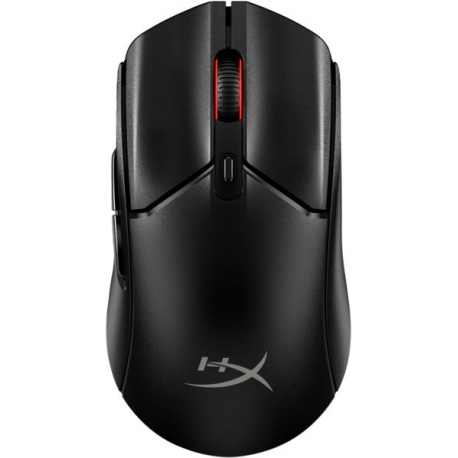 HyperX Pulsefire Haste 2 - Mouse - optical - 6 buttons - wireless, wired - 2.4 GHz, Bluetooth 5.2, USB 2.0 - USB wireless receiver - black - 0