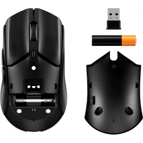 HyperX Pulsefire Haste 2 - Mouse - optical - 6 buttons - wireless, wired - 2.4 GHz, Bluetooth 5.2, USB 2.0 - USB wireless receiver - black - 3