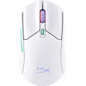HyperX Pulsefire Haste 2 - Mouse - optical - 6 buttons - wireless - 2.4 GHz, Bluetooth 5.2 - USB wireless receiver - white