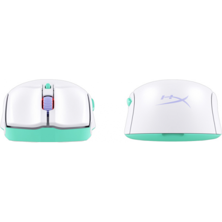 HyperX Pulsefire Haste 2 - Mouse - optical - 6 buttons - wireless - 2.4 GHz, Bluetooth 5.2 - USB wireless receiver - white - 5