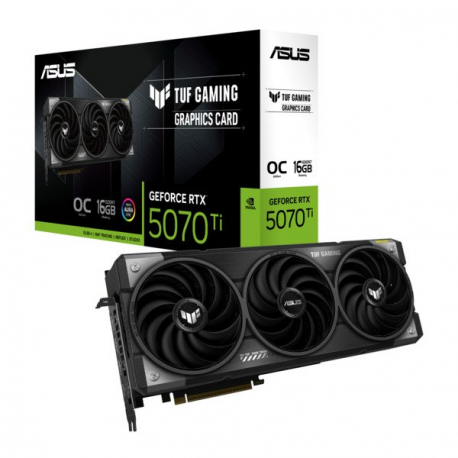 ASUS TUF Gaming GeForce RTX 5070 Ti 16GB - OC Edition - graphics card - GeForce RTX 5070 Ti - 16 GB GDDR7 - PCI Express 5.0 - 3 x DisplayPort, HDMI - grey - 0
