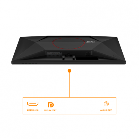 AOC Gaming Q27G42XE - LED monitor - gaming - 27" - 2560 x 1440 QHD @ 180 Hz - Fast IPS - 300 cd / m² - 1000:1 - HDR10 - 0.5 ms - 2xHDMI, DisplayPort - speakers - black, red - 11