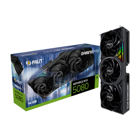 Palit GeForce RTX 5080 GamingPro - Graphics card - GeForce RTX 5080 - 16 GB GDDR7 - PCI Express 5.0 - 3 x DisplayPort, HDMI - box - 7