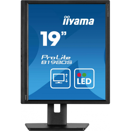 iiyama ProLite B1980S-B1 - LED monitor - 19" - 1280 x 1024 @ 75 Hz - TN - 250 cd / m² - 1000:1 - 3 ms - HDMI, DisplayPort - speakers - black, matte - 2