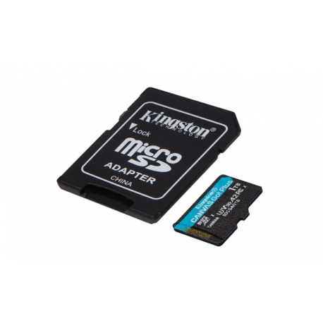 Kingston Canvas Go! Plus - Flash memory card (microSDXC to SD adapter included) - 1 TB - A2 / Video Class V30 / UHS-I U3 / Class10 - microSDXC UHS-I - 8