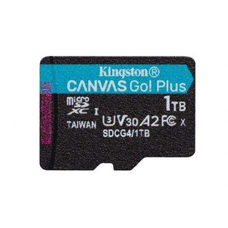 Kingston Canvas Go! Plus - Flash memory card - 1 TB - A2 / Video Class V30 / UHS-I U3 / Class10 - microSDXC UHS-I - 0