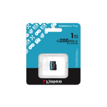 Kingston Canvas Go! Plus - Flash memory card - 1 TB - A2 / Video Class V30 / UHS-I U3 / Class10 - microSDXC UHS-I - 7