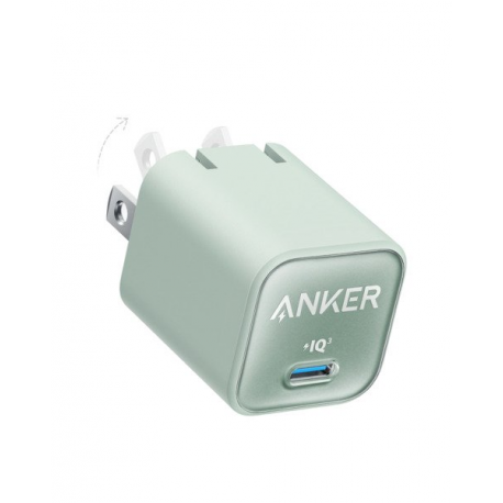 Anker Nano - Power adapter - 30 Watt - 3 A - IQ 3.0 (24 pin USB-C) - sprout green - 0